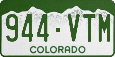 CO license plate 944VTM