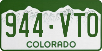 CO license plate 944VTO