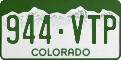 CO license plate 944VTP