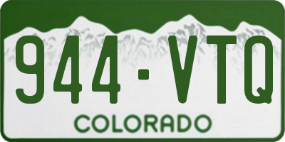 CO license plate 944VTQ