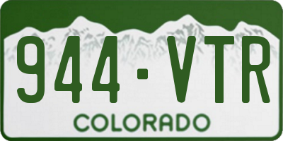 CO license plate 944VTR
