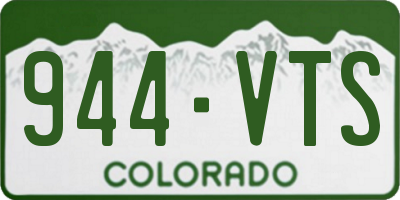 CO license plate 944VTS