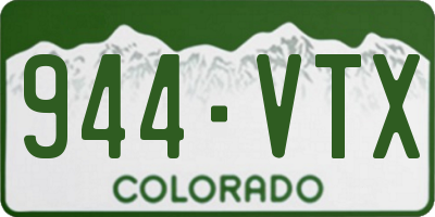 CO license plate 944VTX