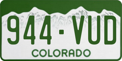CO license plate 944VUD