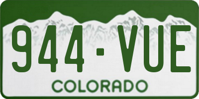 CO license plate 944VUE