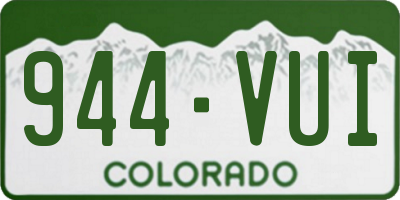 CO license plate 944VUI