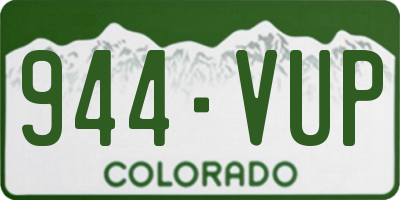 CO license plate 944VUP