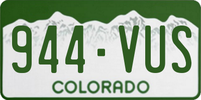 CO license plate 944VUS