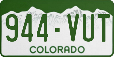 CO license plate 944VUT