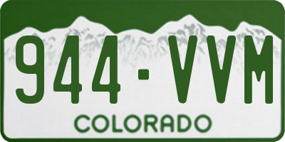 CO license plate 944VVM