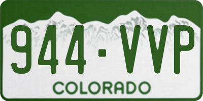 CO license plate 944VVP