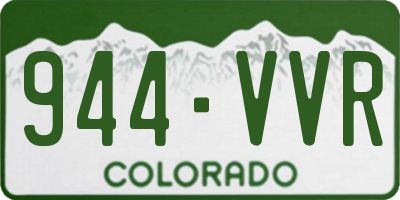 CO license plate 944VVR