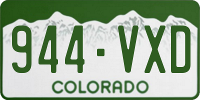 CO license plate 944VXD