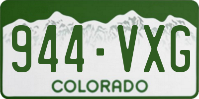 CO license plate 944VXG