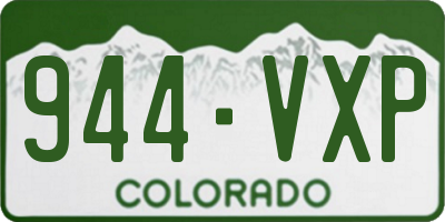 CO license plate 944VXP
