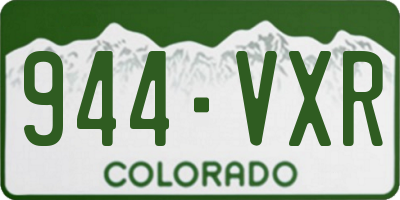 CO license plate 944VXR