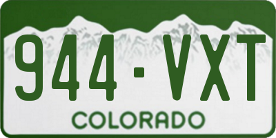 CO license plate 944VXT