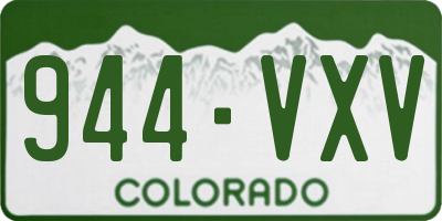 CO license plate 944VXV