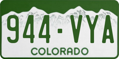 CO license plate 944VYA