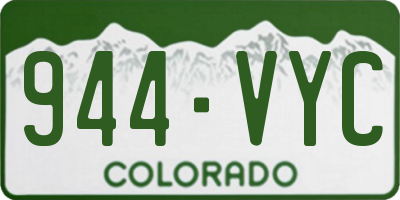 CO license plate 944VYC