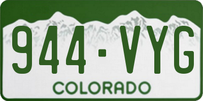 CO license plate 944VYG