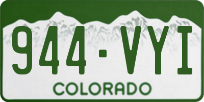 CO license plate 944VYI