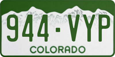 CO license plate 944VYP