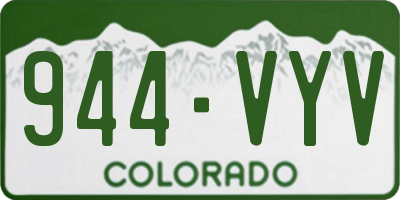 CO license plate 944VYV