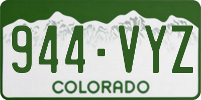 CO license plate 944VYZ