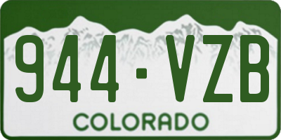 CO license plate 944VZB