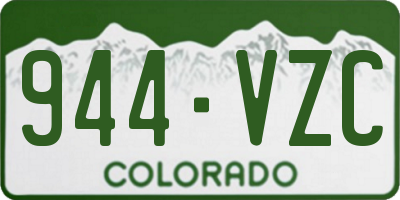 CO license plate 944VZC