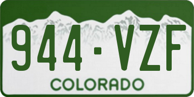 CO license plate 944VZF