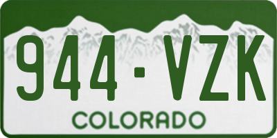 CO license plate 944VZK
