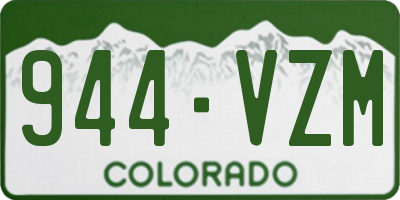CO license plate 944VZM