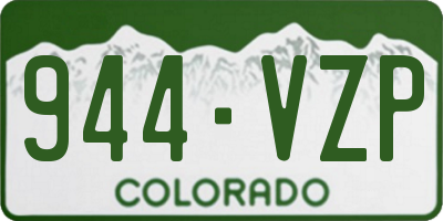 CO license plate 944VZP
