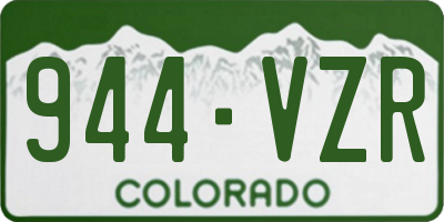 CO license plate 944VZR
