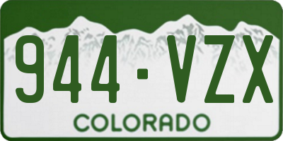 CO license plate 944VZX