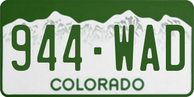 CO license plate 944WAD