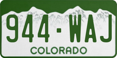 CO license plate 944WAJ