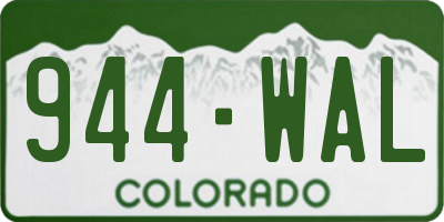 CO license plate 944WAL