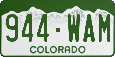 CO license plate 944WAM