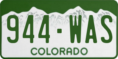 CO license plate 944WAS