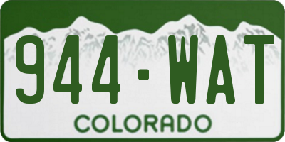 CO license plate 944WAT