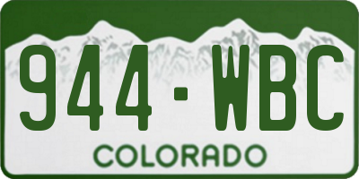 CO license plate 944WBC