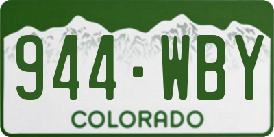 CO license plate 944WBY
