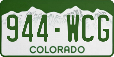CO license plate 944WCG