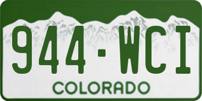 CO license plate 944WCI
