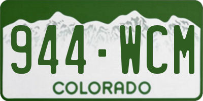 CO license plate 944WCM