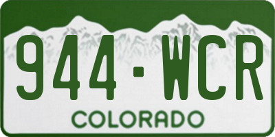 CO license plate 944WCR