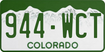CO license plate 944WCT